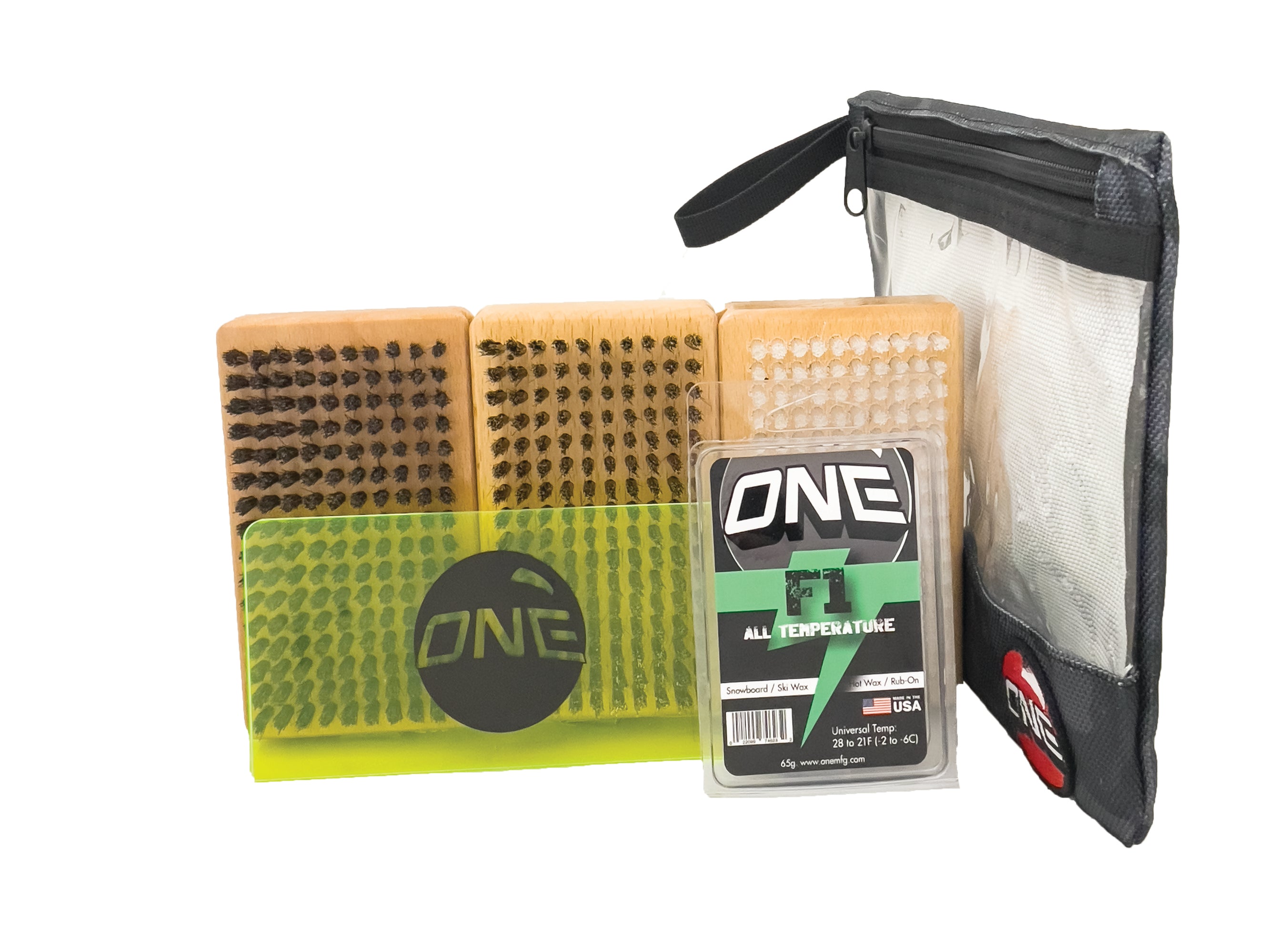 Brush Kit Snowboard / Ski Waxing Brush Kit-Nylon-Horse Hair-Brass