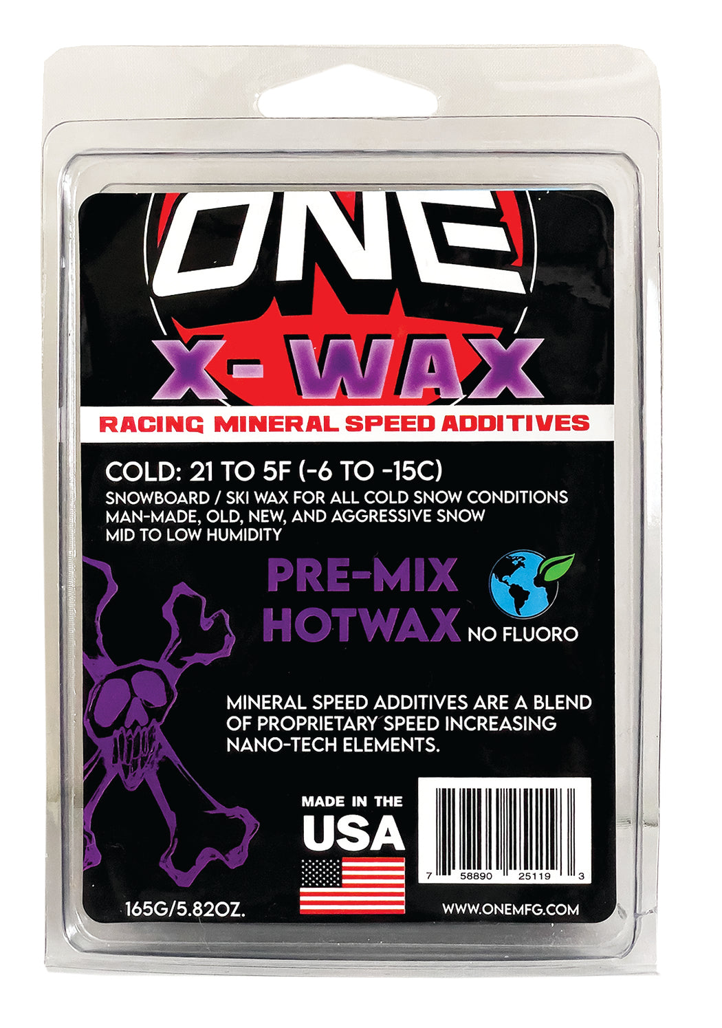 X-Wax Mineral Speed Additive Race Wax Snowboard / Ski Wax 165g PRE-MIX