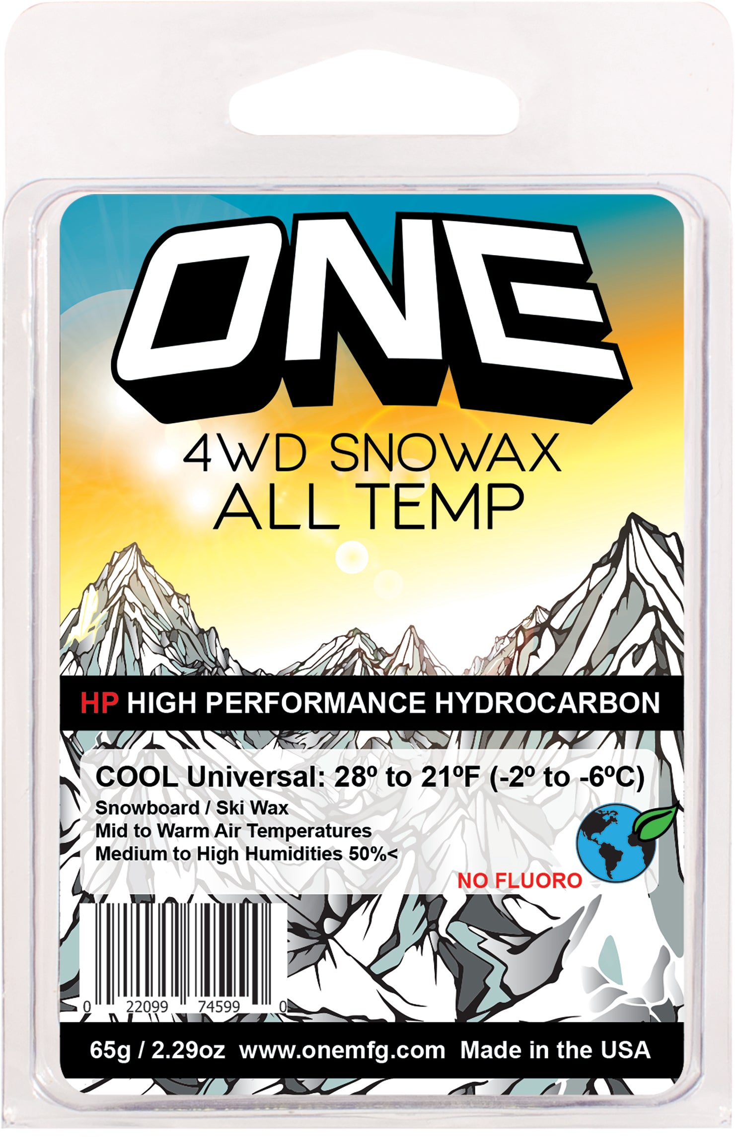 4WD 165g Cool / All Temperature / Universal Snowboard Wax / Ski Wax