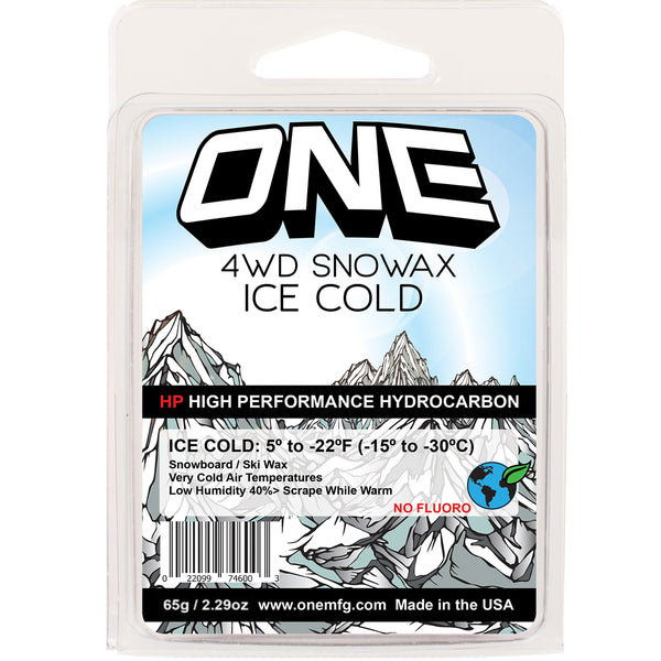 4WD 165G Ice Cold Snowboard Wax - One Mfg - Oneball Snowboard