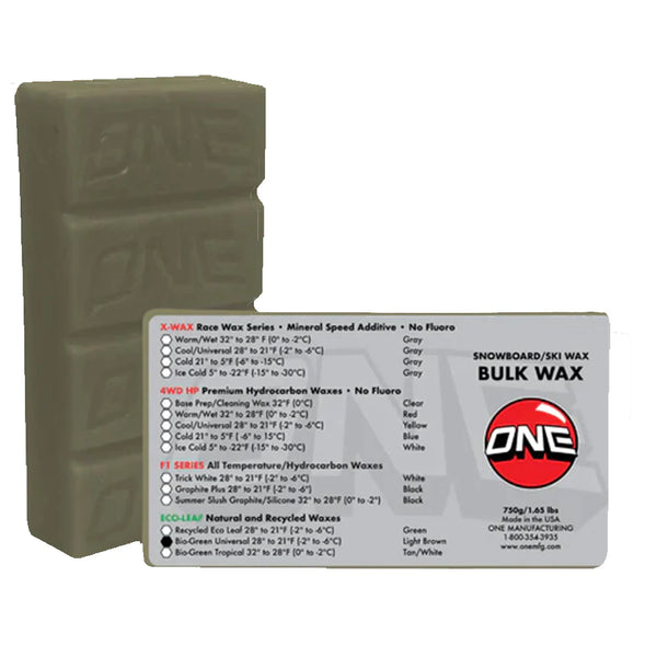 Eco Leaf Bulk 100% Recycled Snowboard Wax - One Mfg - Oneball