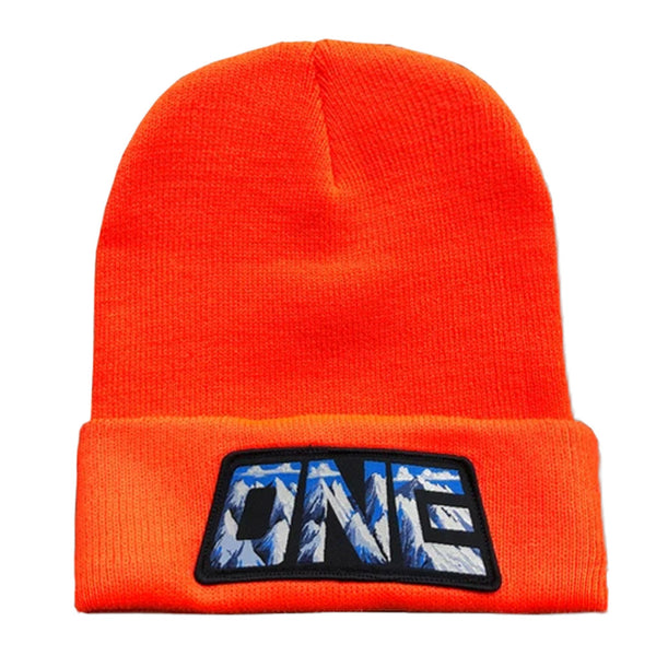 ONE MFG Mountain Logo Beanie / Orange (Pow Hunter) – ONE MFG Store