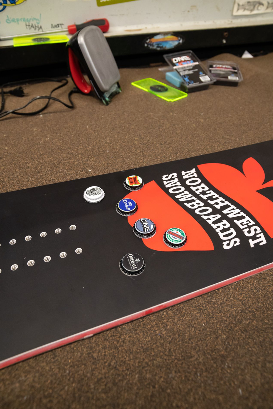 Bottle Caps Snowboard Stomp Pad