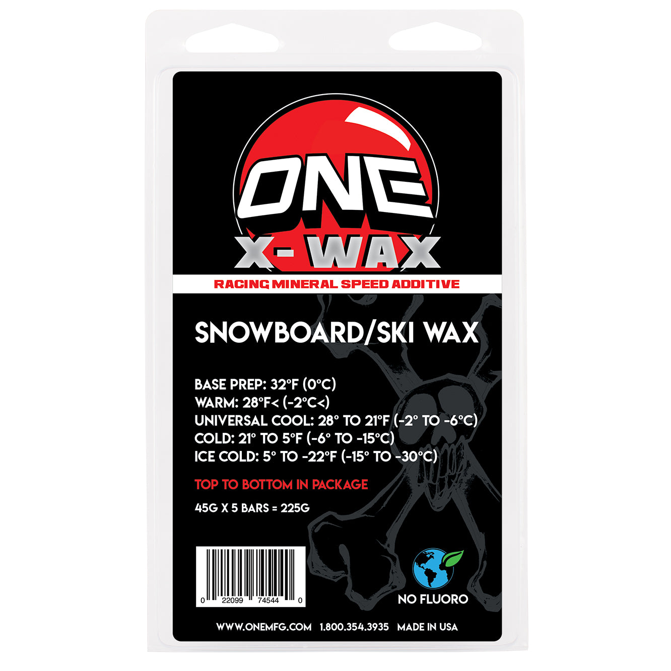 X-Wax 5-Pack Racing Wax Snowboard Wax / Ski Wax Mineral Speed Additive Formulas