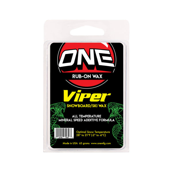 Viper Rub-On Snowboard Wax - One Mfg - Oneball Snowboard