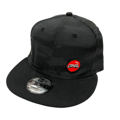 ONE MFG Black on Black Camo Ball Cap with woven patch.