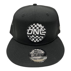 ONE MFG Knit New Era Ball cap Black on Black w/ Black Checkered ONE BALL Logo