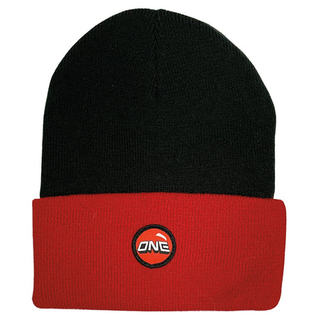 ONE MFG Red Cuff Beanie / Red Cuff on Black  (Limited Run)