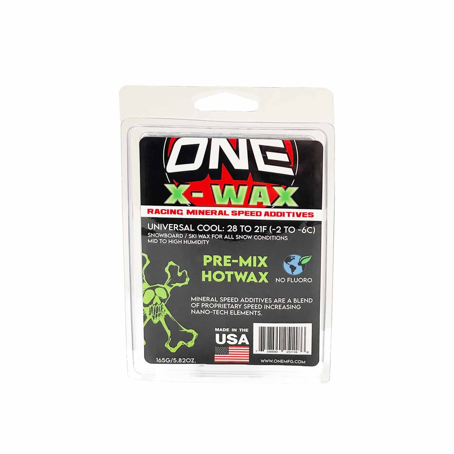 One Mfg One Mfg X-Wax 165 PRE-MIX Snowboard Wax, Ski Wax - Racing Wax- Four ...
