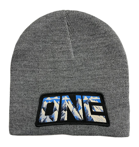 ONE MFG Mountain Logo Beanie Grey / Black Two-Tone w/Cuff