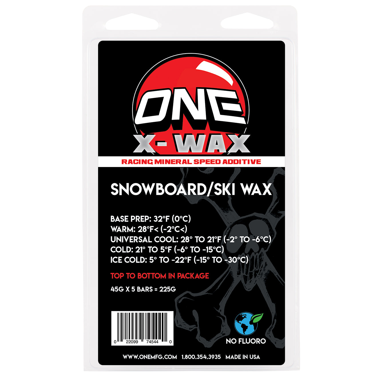 X-Wax 5-Pack Racing Wax  Snowboard Wax / Ski Wax Mineral Speed Additive Formulas
